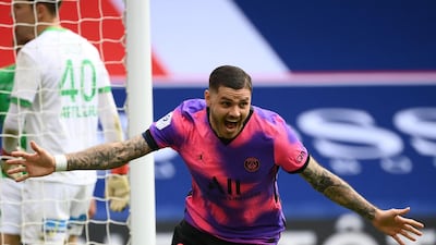 Mauro Icardi celebrates his winner. AFP