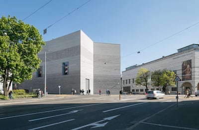 The Kunstmuseum Basel with the new wing on the left. Kunstmuseum Basel / Julian Salinas