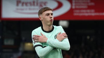 Guglielmo Vicario, Pedro Porro, Jarrad Branthwaite, Bernardo Silva, Moussa Diaby, Pascal Gross, Cole Palmer (pictured), Dominic Solanke, Hwang-hee Chan. Reuters