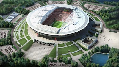 An image released by the Russia 2018 FIFA World Cup Bid Committee shows the general view of the proposed new Stadium Saint Petersburg which is to be built in St Petersburg, Russia. EPA