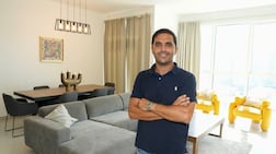 Guillaume Nassif and his family love the sense of freedom in their Reem Island apartment, which is the only unit on the floor. Pawan Singh for The National