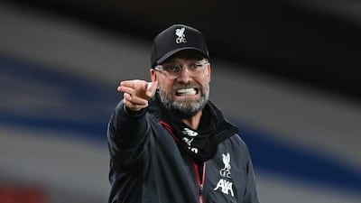 Liverpool manager Jurgen Klopp urges his team on. Reuters