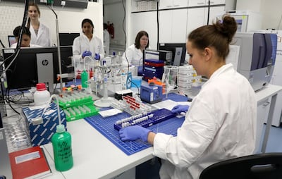 The laboratory for DNA sequencing at biotech company Centogene. Getty