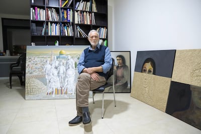 Palestinian artist Sliman Mansour has died aged 79, seen here at his Ramallah studio. Photo: William Parry