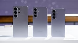 The Samsung Galaxy S26 devices during an event in San Francisco. Bloomberg