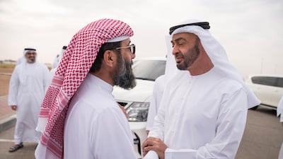 Sheikh Mohamed bin Zayed offers condolences to the family of martyr Warrant Officer Nasser Mohamed Hamad Al Kaabi. Hamad Al Kaabi / Ministry of Presidential Affairs