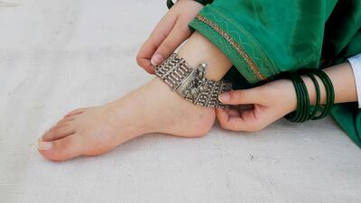 The salwar belonged to Khushveen Brar's great-grandmother, as did a pair of heavy silver anklets Brar inherited.