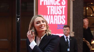 Actress Wallis Day arrives at The Prince's Trust Awards held at the London Palladium on March 11, 2020. EPA