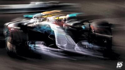 Lewis Hamilton in 2017. I’ve always enjoyed photographing F1 cars at very slow shutter speeds, Heath says. It’s a tricky technique to master but when one gets the smooth motion of the camera and lens perfectly matched to the velocity of the car in frame the results - especially under Yas Marina Circuit’s floodlights - can be wonderful.