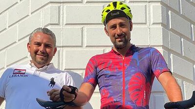 Eddie Lamaa embarked on a biking trip from Britain to Lebanon to raise money for the Lebanese Red Cross, one of the country’s few non-sectarian institutions. Courtesy Eddie Lamaa