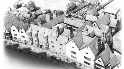 The magnificent 16th century home of Thomas Cromwell has been revealed in unprecedented detail by an artist's impression. Peter Urmston