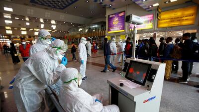 Passengers are having their temperatures scanned on arrival in Iraqi airports. Reuters