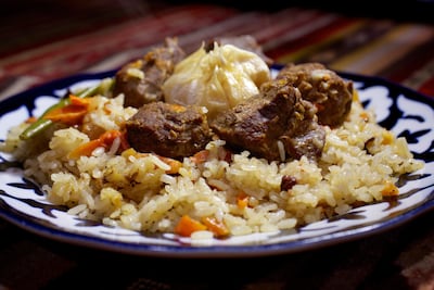 Plov is a dish of meat, rice, carrots and a variety of spices. Getty Images