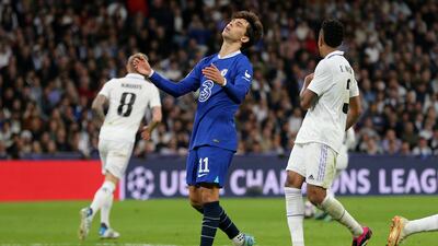 Chelsea's Joao Felix rues a missed chance. PA