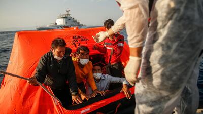 Greece denies the allegations of large scale pushbacks at sea and accuses Ankara of weaponising migrants. AP