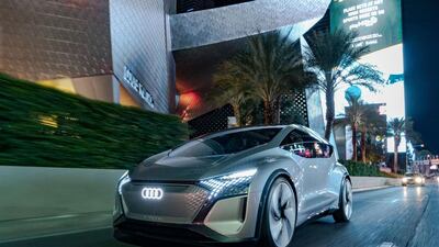 An Audi AI:ME on a jaunt around Las Vegas