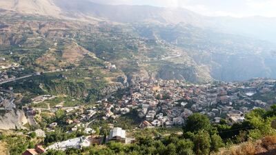 A view of the town of Bsharreh, Lebanon, from Qornet Al Sawda. Photo by Aram Abdo