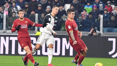 Cristiano Ronaldo scores. EPA