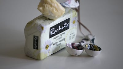 Ingredient 2: Grass-fed, organic, unsalted butter. It’s very important that it be grass-fed, organic (this is not the time for Lurpak) and also unsalted, or the cup will taste terrible. I like Rachel’s, which is sold in most supermarkets, including Waitrose and at Spinneys, for Dh24.50. Silvia Razgova / The National
