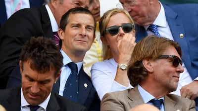 Bear Grylls and his wife Shara Grylls. Getty