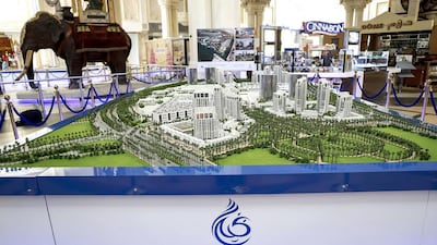 A model of the planned Deira Mall extension on display at Ibn Battuta Mall. Antonie Robertson / The National