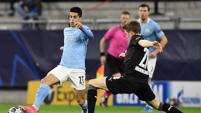 Left-back - Joao Cancelo (Manchester City). In the sort of form where Pep Guardiola can put him anywhere in his formation. Creative, and instinctively tuned about when to roam and when to stick in his position, he shone, as he had in the first leg against Gladbach. AFP