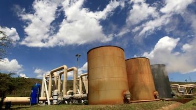 The Olkaria geothermal power plant, near Naivasha in Kenya. Unido helped the country to harness geothermal energy through the use of Internet of Things technology. Reuters