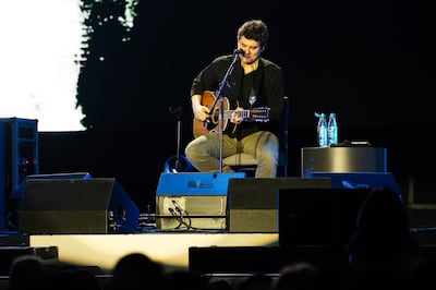 The performance was billed as 'John Mayer Solo'. Photo: Saadiyat Nights
