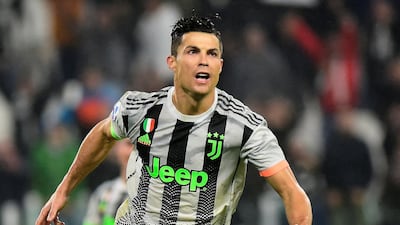 Cristiano Ronaldo celebrates scoring their second goal. Reuters