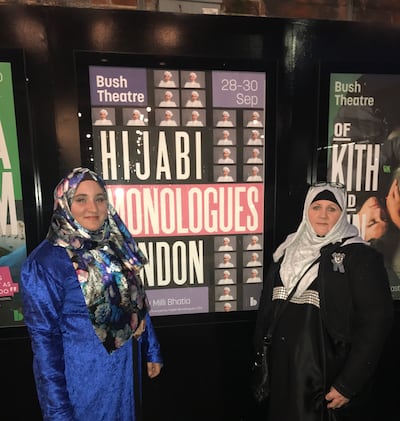 A piece called With Her Back Straight, performed as part of the Hijabi Monologues in London's Bush Theatre, was inspired by the conversion to Islam of Issa's mother, Karen. Photo: Hanan Issa