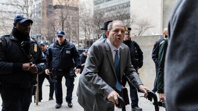 Disgraced film producer Harvey Weinstein arrives at New York Criminal Court for his sexual assault trial in the Manhattan borough of New York City, New York, US, February 18, 2020. REUTERS