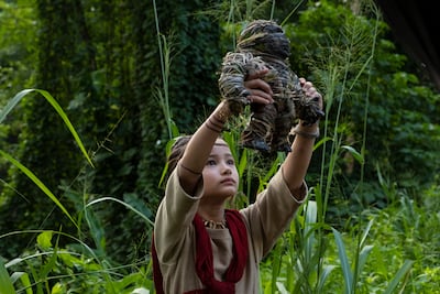 Kaylee Hottle in a scene from Godzilla vs. Kong. Photo: Warner Bros Entertainment