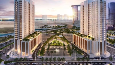 A rendering of Aldar Properties' Reflection project on Al Reem Island. The firm posted a rise in earnings. Courtesy Aldar
