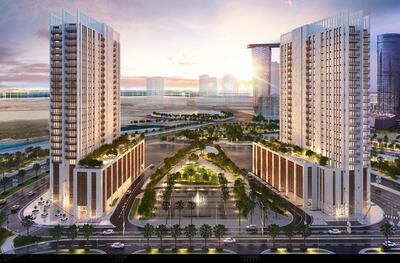 A rendering of the Reflection project on Al Reem Island. Courtesy Aldar