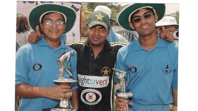 Patwal at an international event with his Indian and Pakistani peers. Photo: Manvendra Singh Patwal