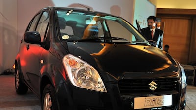The Japanese car maker’s Indian subsidiary, Maruti Suzuki, helped to boost Suzuki’s overall profits in the third quarter. Dibyangshu sarkar / AFP