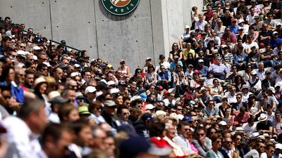 The stands at court Suzanne Lenglen as Nick Kyrgios of Australia plays against Andy Murray of Britain during their third round match for the French Open tennis tournament at Roland Garros in Paris, France, 30 May 2015. EPA/ETIENNE LAURENT