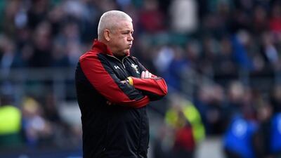 Warren Gatland, coach of Wales looks on prior to the Six Nations match between England and Wales at Twickenham on March 12, 2016 in London, England. Stu Forster / Getty Images