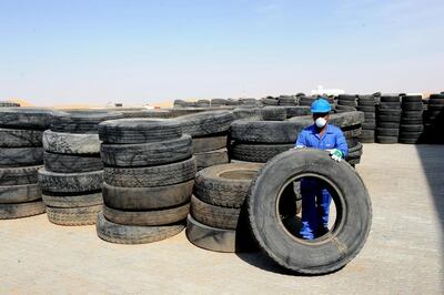 This Abu Dhabi recycling factory turns thousands of old tyres into fuel. Source: Tadweer