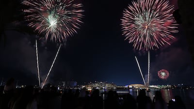 Spectacular fireworks have become a highlight of Eid Al Etihad celebrations, and this year was no different. Chris Whiteoak / The National