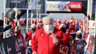 Santa took a break from Christmas preparations to enjoy a dash in Dubai