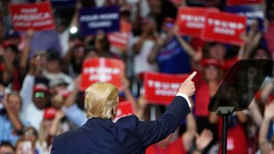 Donald Trump speaks at a campaign kick off rally at the Amway Center in Orlando, Florida. Reuters
