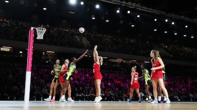 The Netball Nations Cup match between Vitality Roses and Jamaica Sunshine Girls at the Copper Box Arena in London on Saturday, January 25. Getty