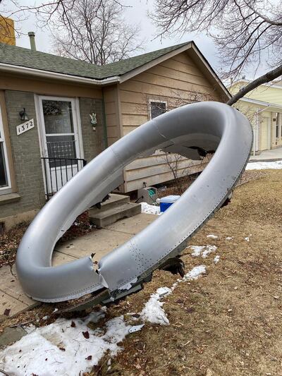 Part of debris from the United Airlines flight 328. EPA