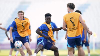 England's Bukayo Saka. PA