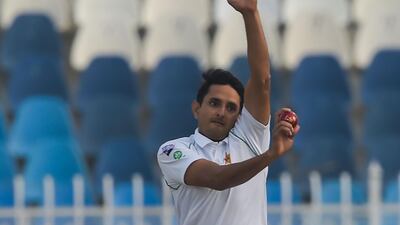 Pakistan's Mohammad Abbas bowls during the first day of the first Test. AFP