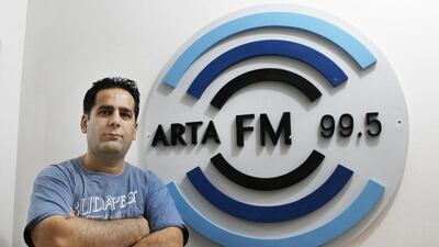 Arta FM founder Siruan Hadsch Hossein at the station’s headquarters in Amude, Syria. Florian Neuhof for The National