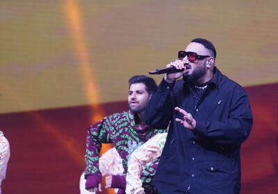Rapper Badshah made a grand entrance, riding a quad bike on to the stage. Photo: IIFA
