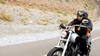 Harley Davidson rider Derek Less. Photo by Charles Cremona