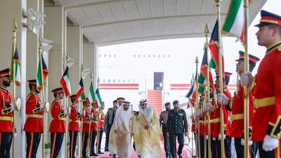 Sheikh Hamdan led a high-level UAE delegation, with talks focusing on the continuing consultation and co-ordination between the two countries, state news agency Wam reported. Photo: Dubai Media Office / X